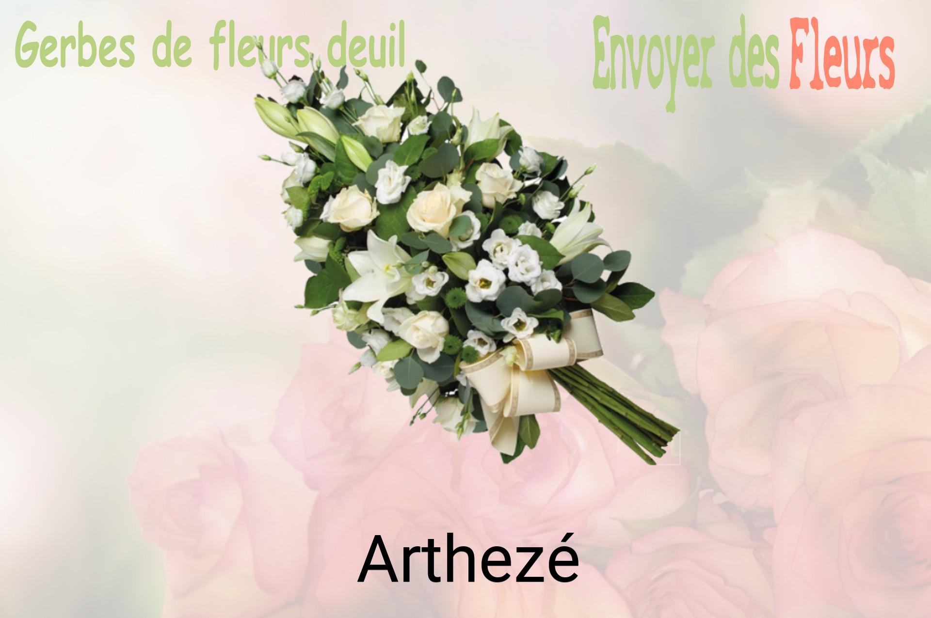 Gerbe de fleurs de deuil livrée à Arthezé